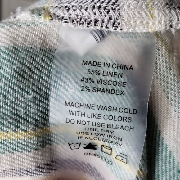 Vince Camuto Linen Blend Striped Daybreak Cropped Jumpsuit Size Large - Picture 7 of 7